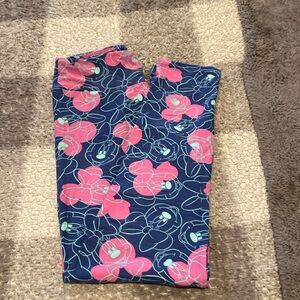 Pink and blue Disney lularoe soft leggings one size